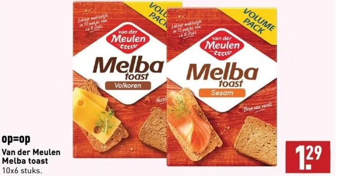 Van Der Meulen Melba Toast X Stuks Aanbieding Bij Aldi