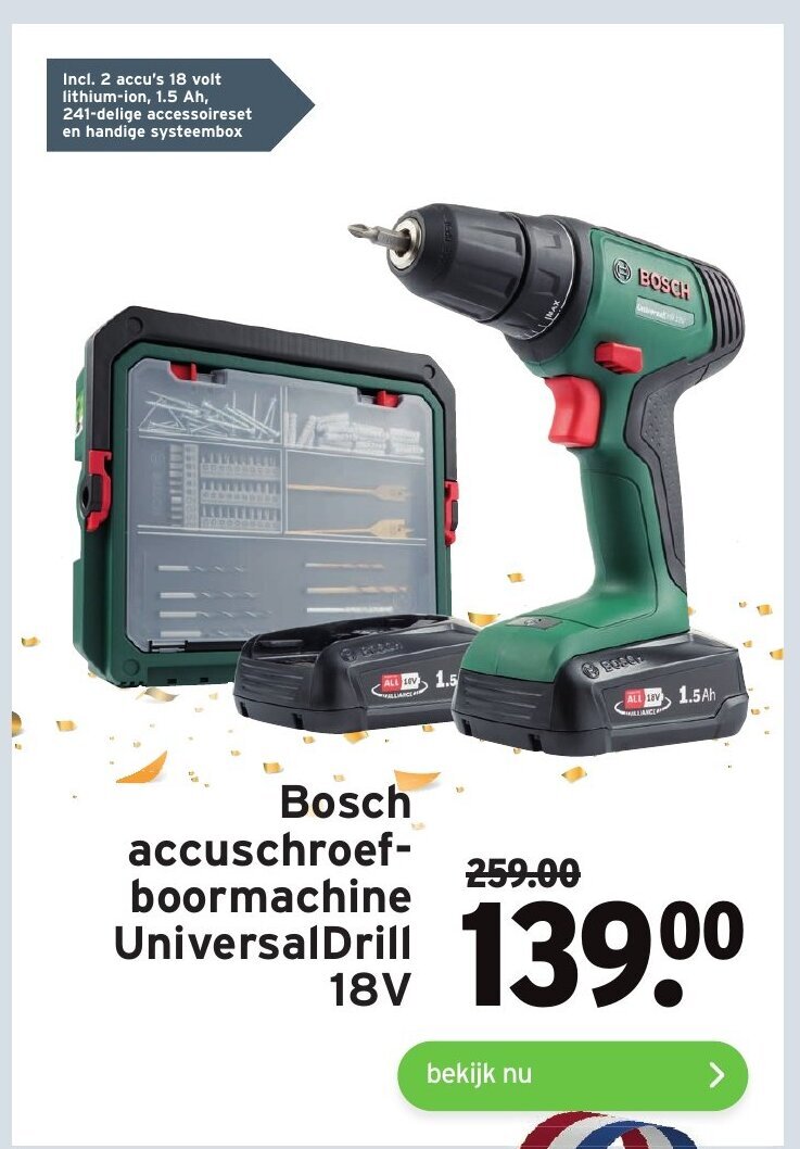 Bosch Accuschroefboormachine Universaldrill V Aanbieding Bij Gamma