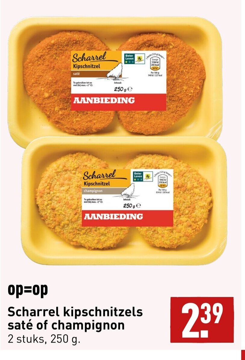 Scharrel Kipschnitzels Sate Of Champignon Stuks Gram Aanbieding