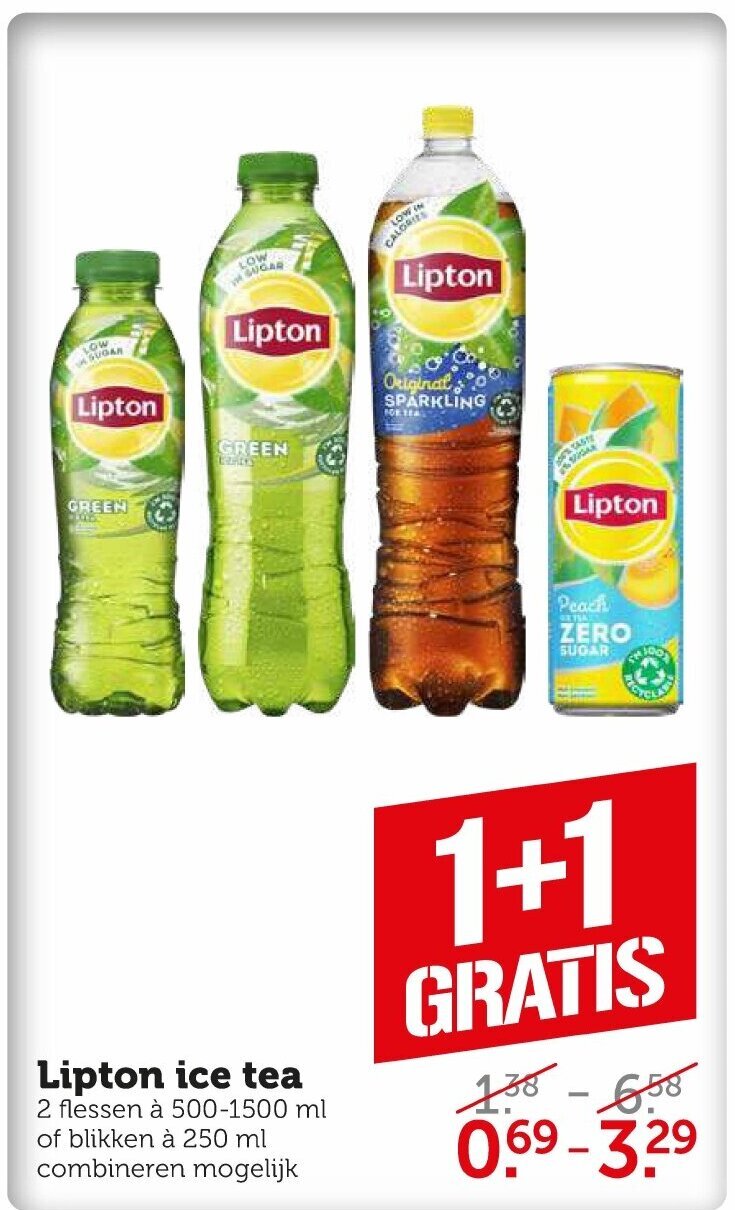 Lipton Ice Tea Flessen A Ml Of Blikken A Ml Aanbieding