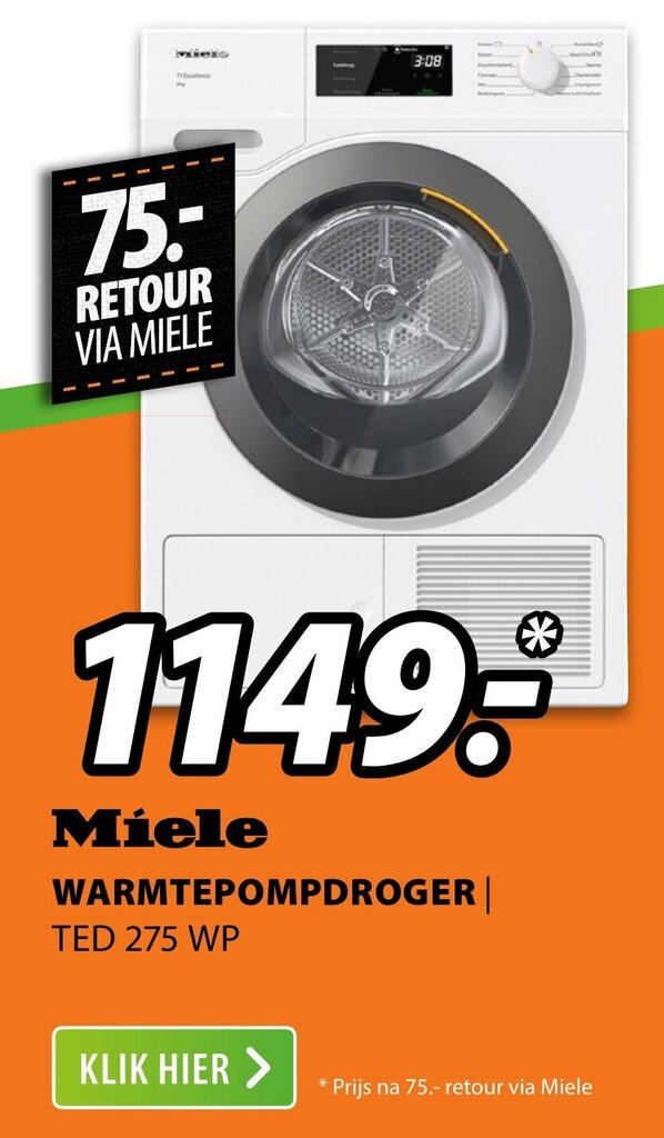 Miele Warmtepompdroger Ted Wp Aanbieding Bij Expert