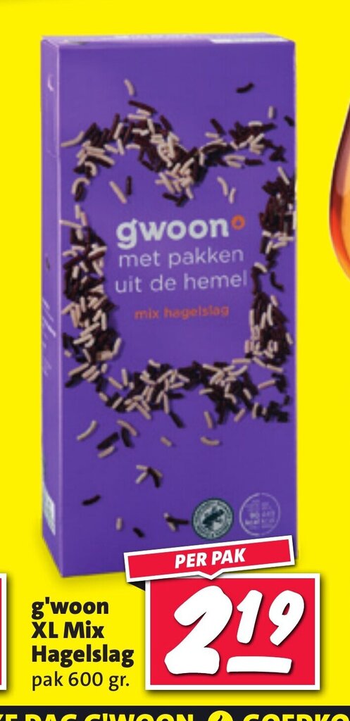 G Woon XL Mix Hagelslag Pak 600 Gr Aanbieding Bij Nettorama