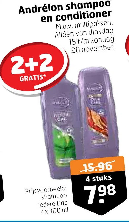 Andr Lon Shampoo Conditioner Aanbieding Bij Trekpleister