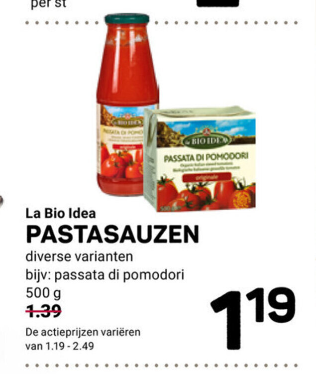 Pastasauzen G Aanbieding Bij Ekoplaza