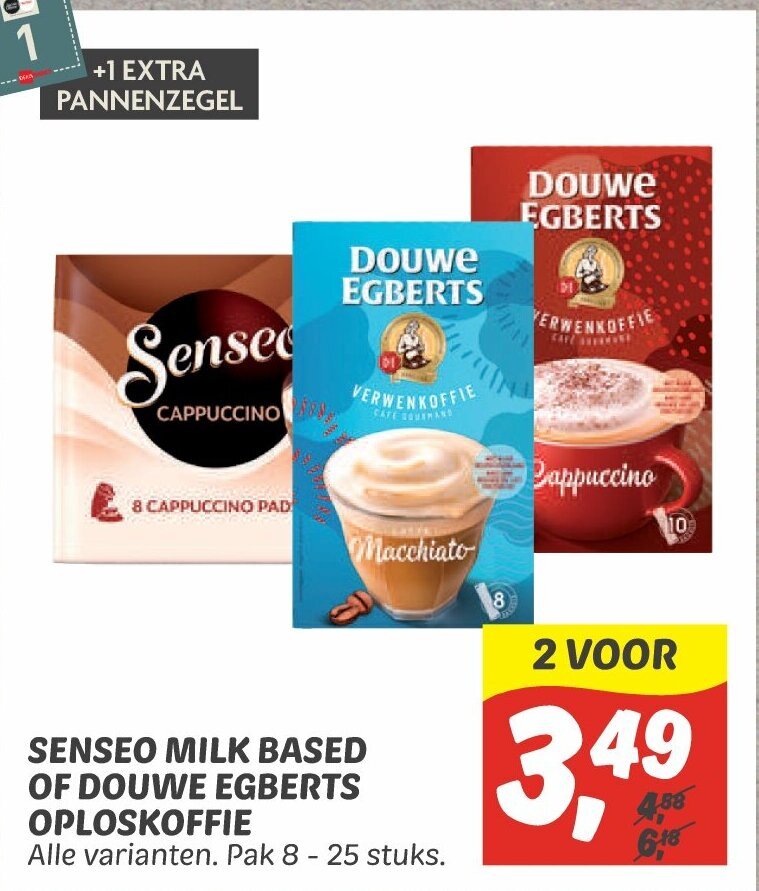 Senseo Milk Based Of Douwe Egberts Oploskoffie Aanbieding Bij Dekamarkt