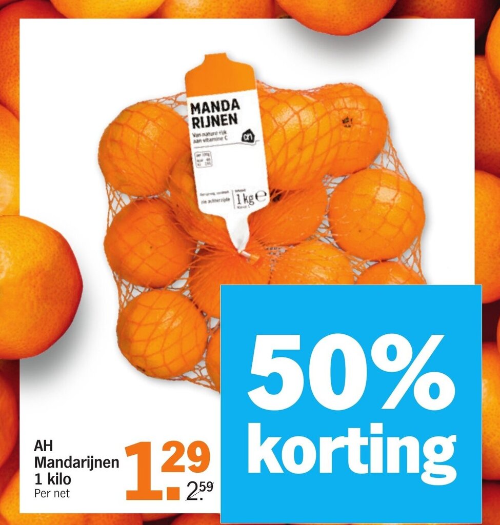 AH Mandarijnen 1 Kilo Aanbieding Bij Albert Heijn