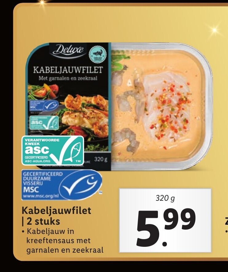 Kabeljauwfilet Stuks Gram Aanbieding Bij Lidl