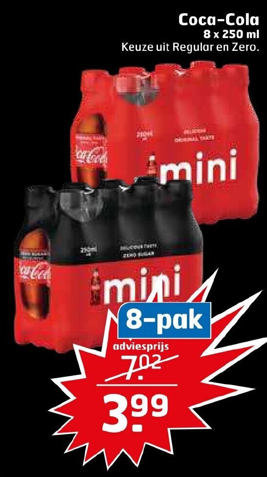 Coca Cola 8x 250 Ml Aanbieding Bij Trekpleister