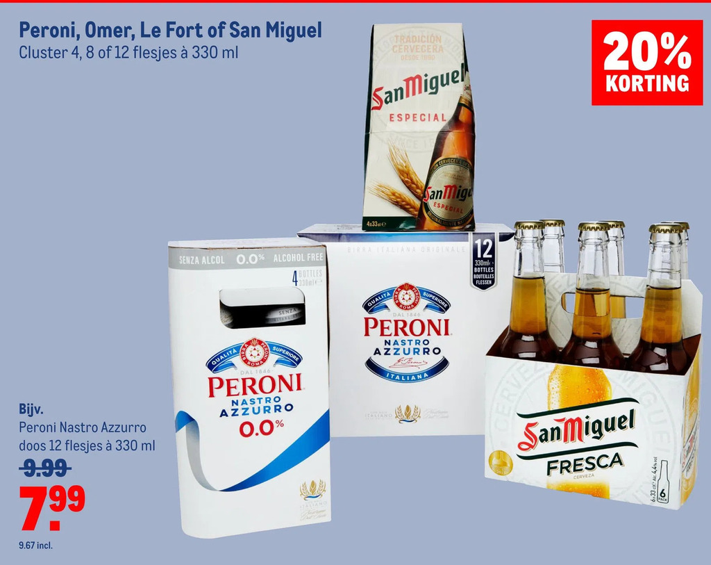 Peroni Omer Le Fort Of San Miguel Aanbieding Bij Makro