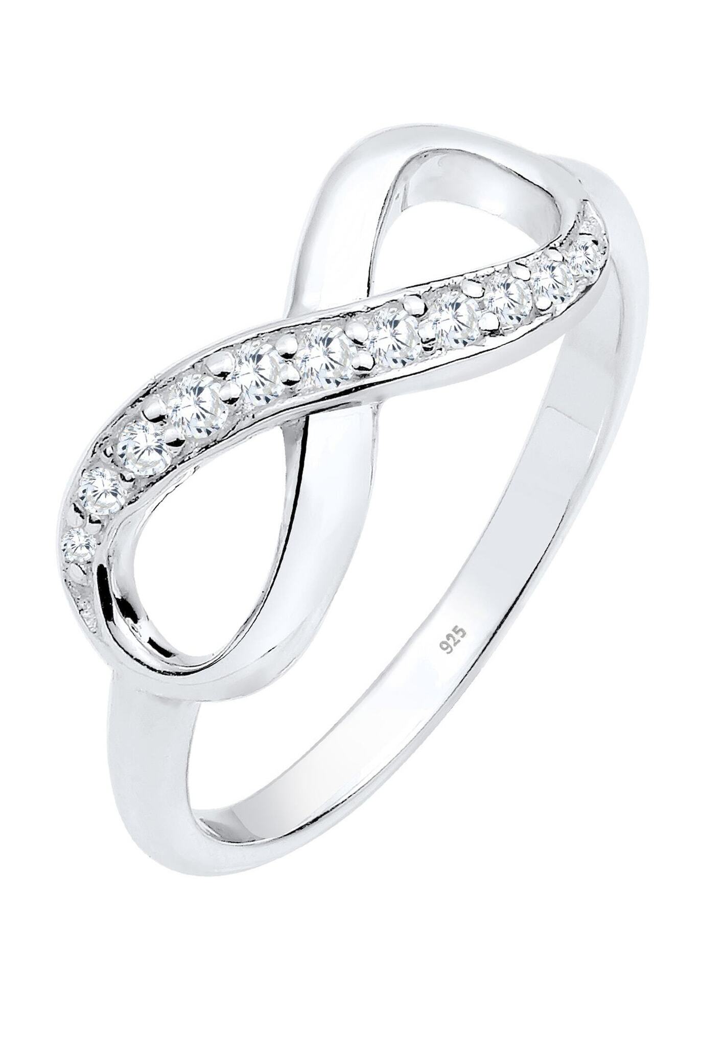 Elli Elli Ring Dames Infinity Symbool Oneindigheid Trend Met Zirkonia