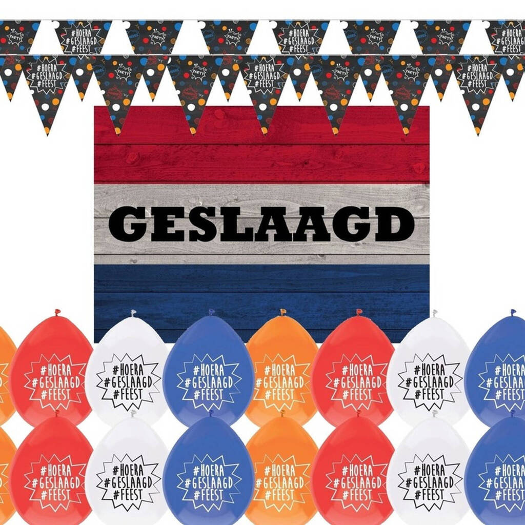 Geslaagd Met Je Diploma Feestartikelen Pakket Versiering Feestpakket