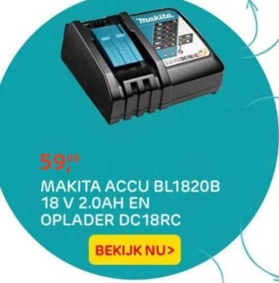 Makita Accu Bl B V Ah En Oplader Dc Rc Aanbieding Bij Praxis