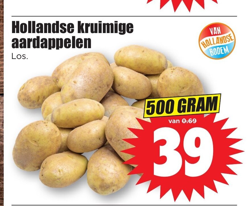 Hollandse Kruimige Aardappelen 500 Gram Aanbieding Bij Dirk