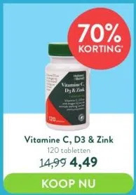 Vitamine C D Zink Aanbieding Bij Holland Barrett