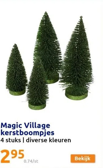 Magic Village Kerstboompjes Aanbieding Bij Action