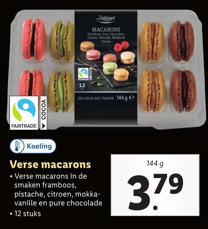 Verse Macarons 144g Aanbieding Bij Lidl