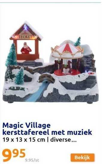 Magic Village Kersttafereel Met Muziek Aanbieding Bij Action