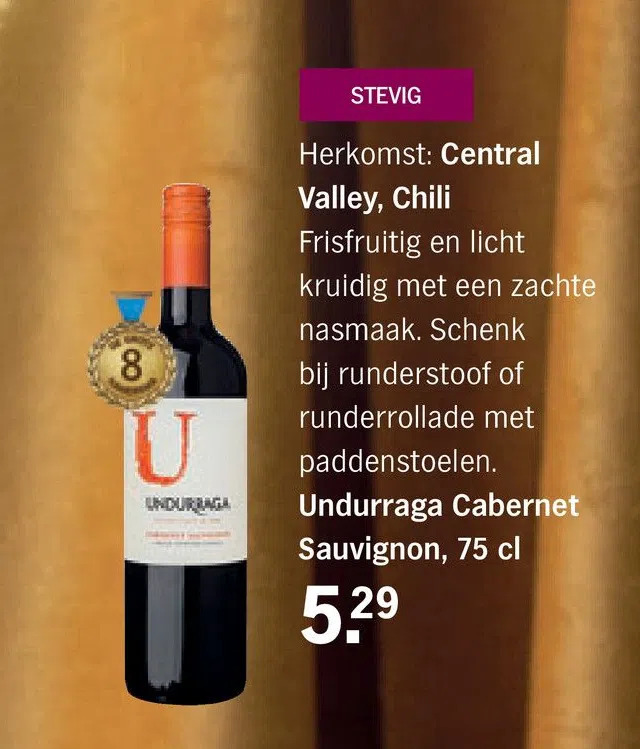 Undurraga Cabernet Sauvignon 75 Cl Aanbieding Bij Albert Heijn