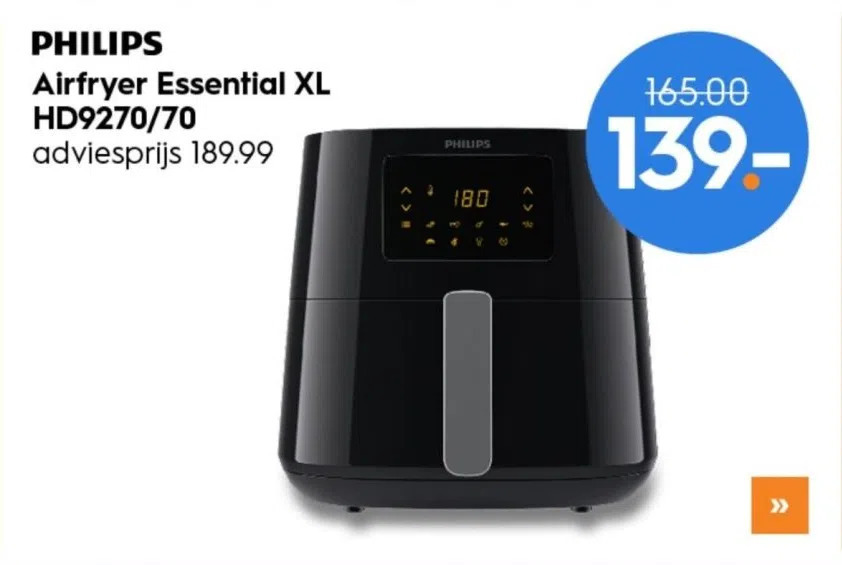 Airfryer Essential Xl Hd9270 70 Aanbieding Bij Blokker