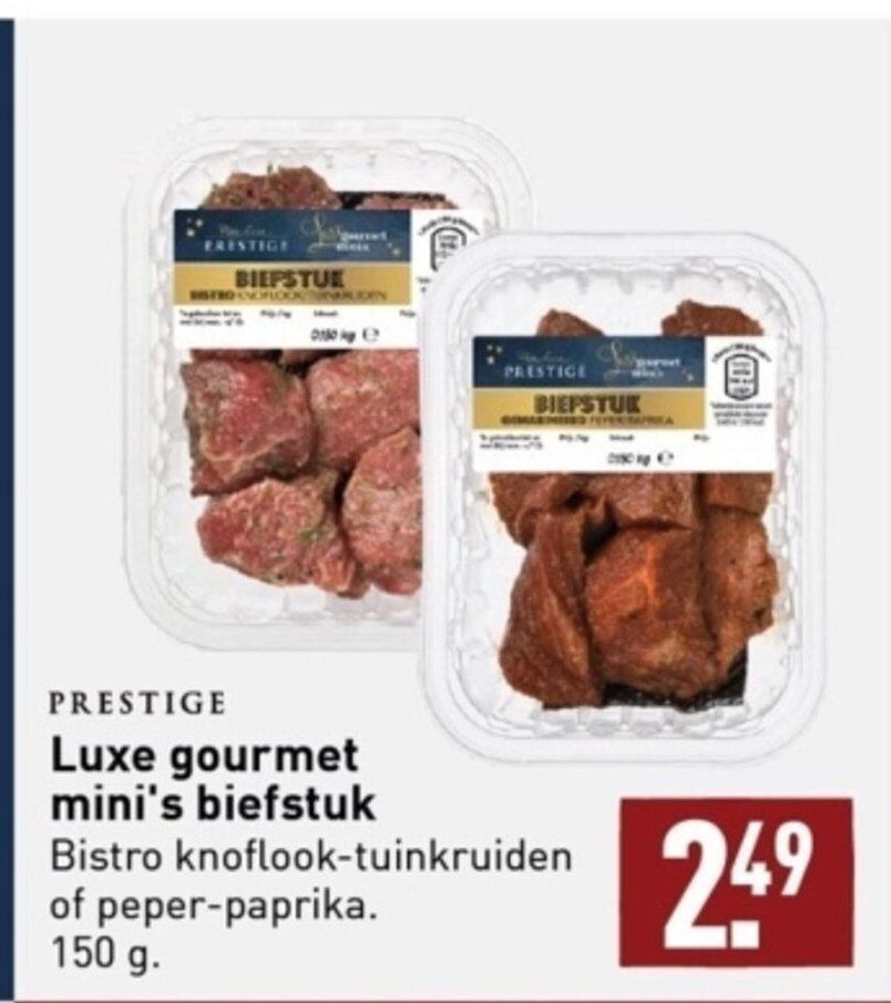 Luxe Gourmet Mini S Biefstuk 150 Gram Aanbieding Bij ALDI