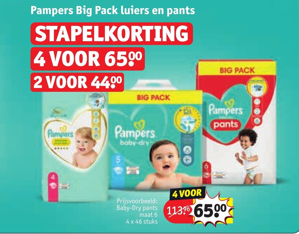 Pampers Big Pack Luiers En Pants Aanbieding Bij Kruidvat