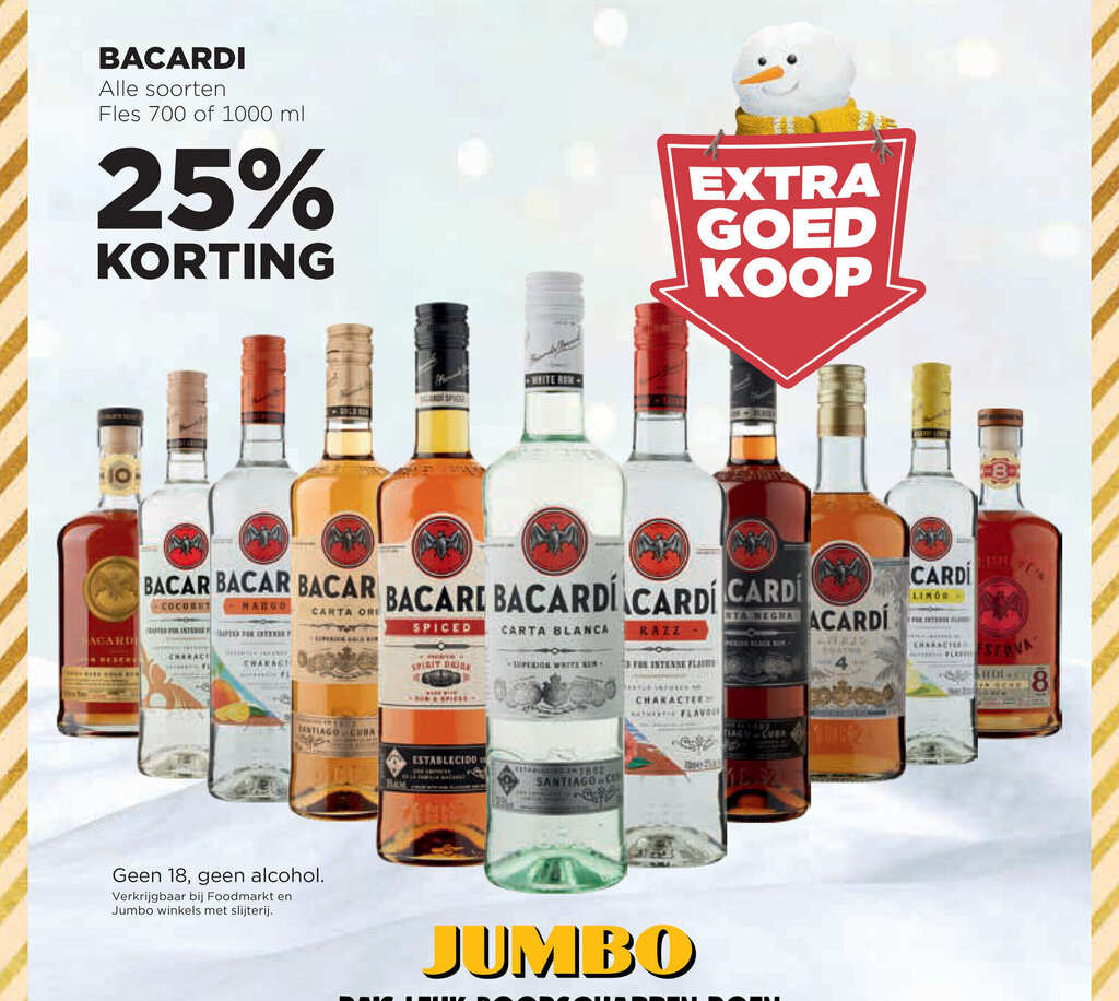 Bacardi Fles Of Ml Aanbieding Bij Jumbo