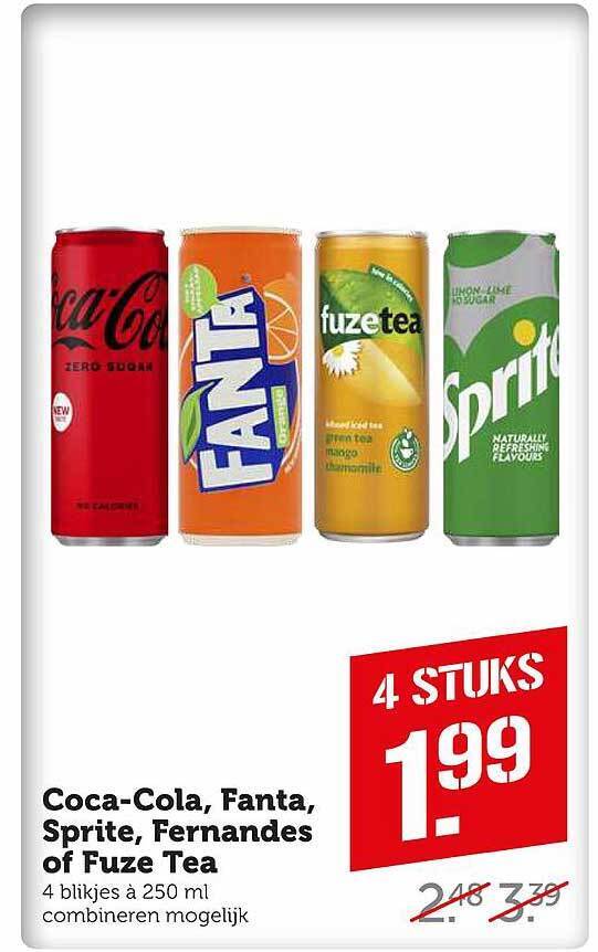 Coca Cola Fanta Sprite Fernandes Of Fuze Tea Aanbieding Bij Coop