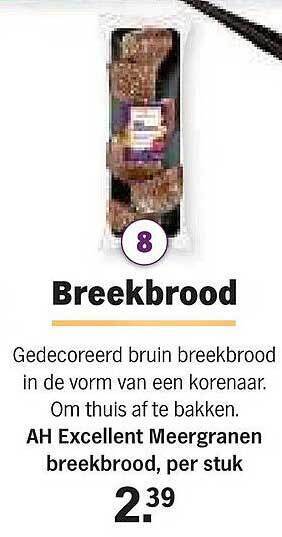 Ah Excellent Meergranen Breekbrood Aanbieding Bij Albert Heijn