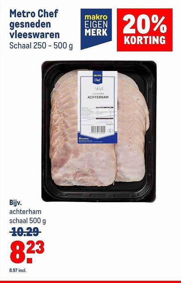 Metro Chef Gesneden Vleeswaren Korting Aanbieding Bij Makro