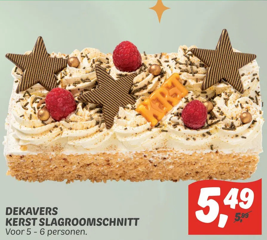 Dekavers Kerst Slagroomschnitt Aanbieding Bij Dekamarkt