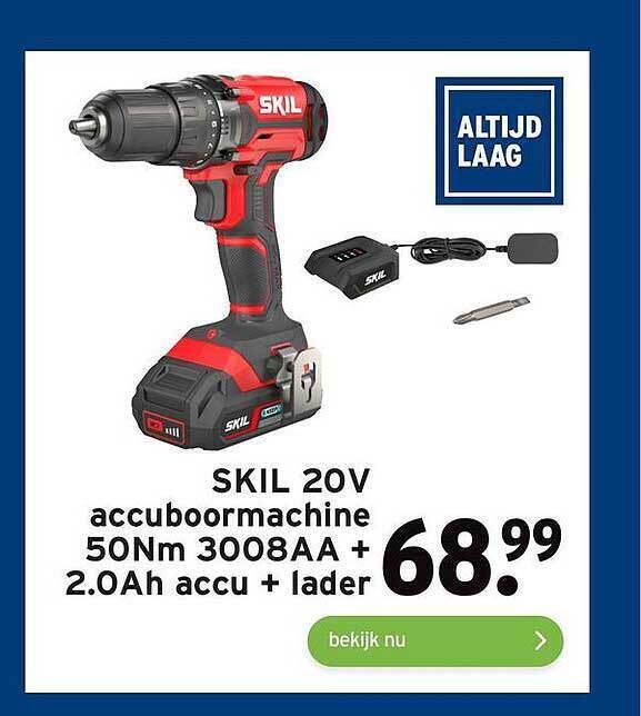 Skil V Accuboormachine Nm Aa Ah Accu Lader Aanbieding