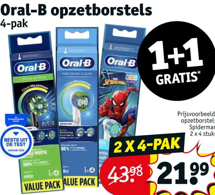 Oral B Opzetborstels Aanbieding Bij Kruidvat