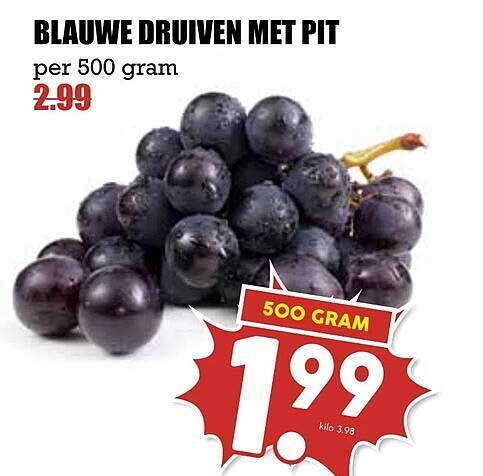 Blauwe Druiven Met Pit Aanbieding Bij MCD Supermarkt