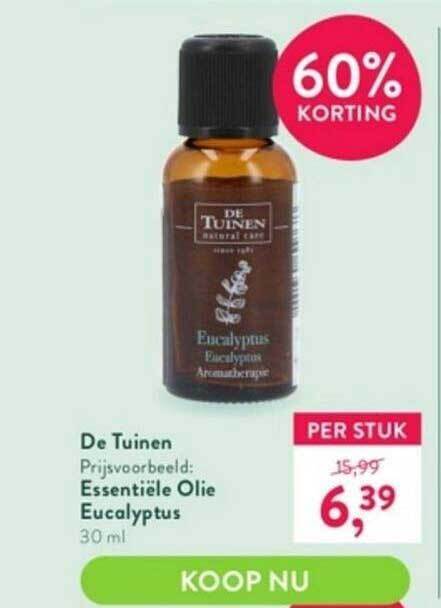 De Tuinen Essenti Le Olie Eucalyptus Aanbieding Bij Holland Barrett