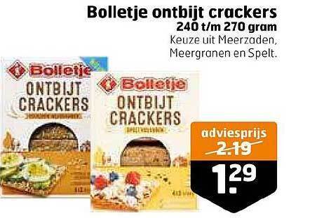 Bolletje Ontbijt Crackers Aanbieding Bij Trekpleister