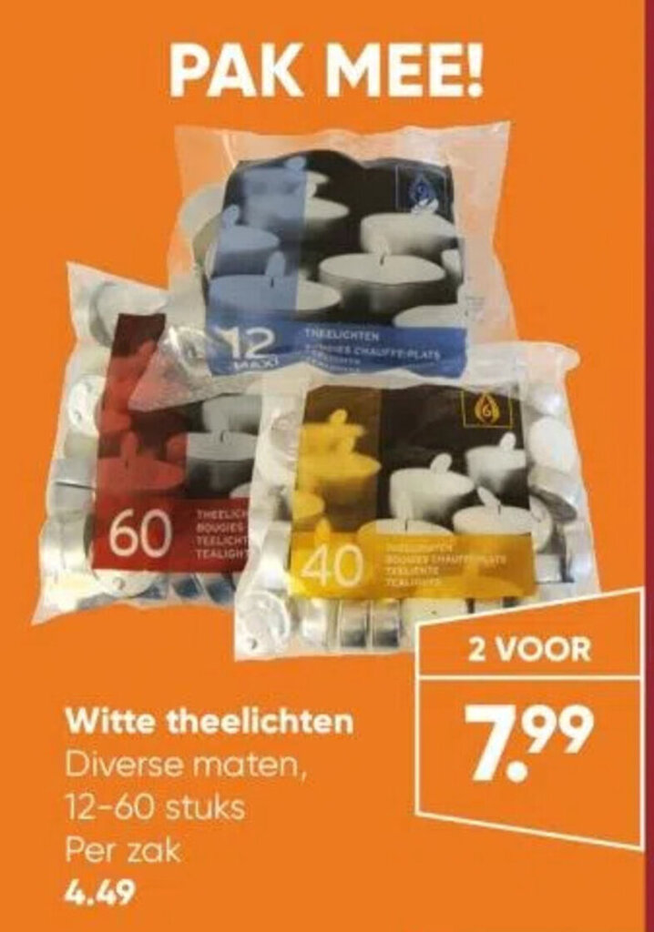 Witte Theelichten Aanbieding Bij Big Bazar