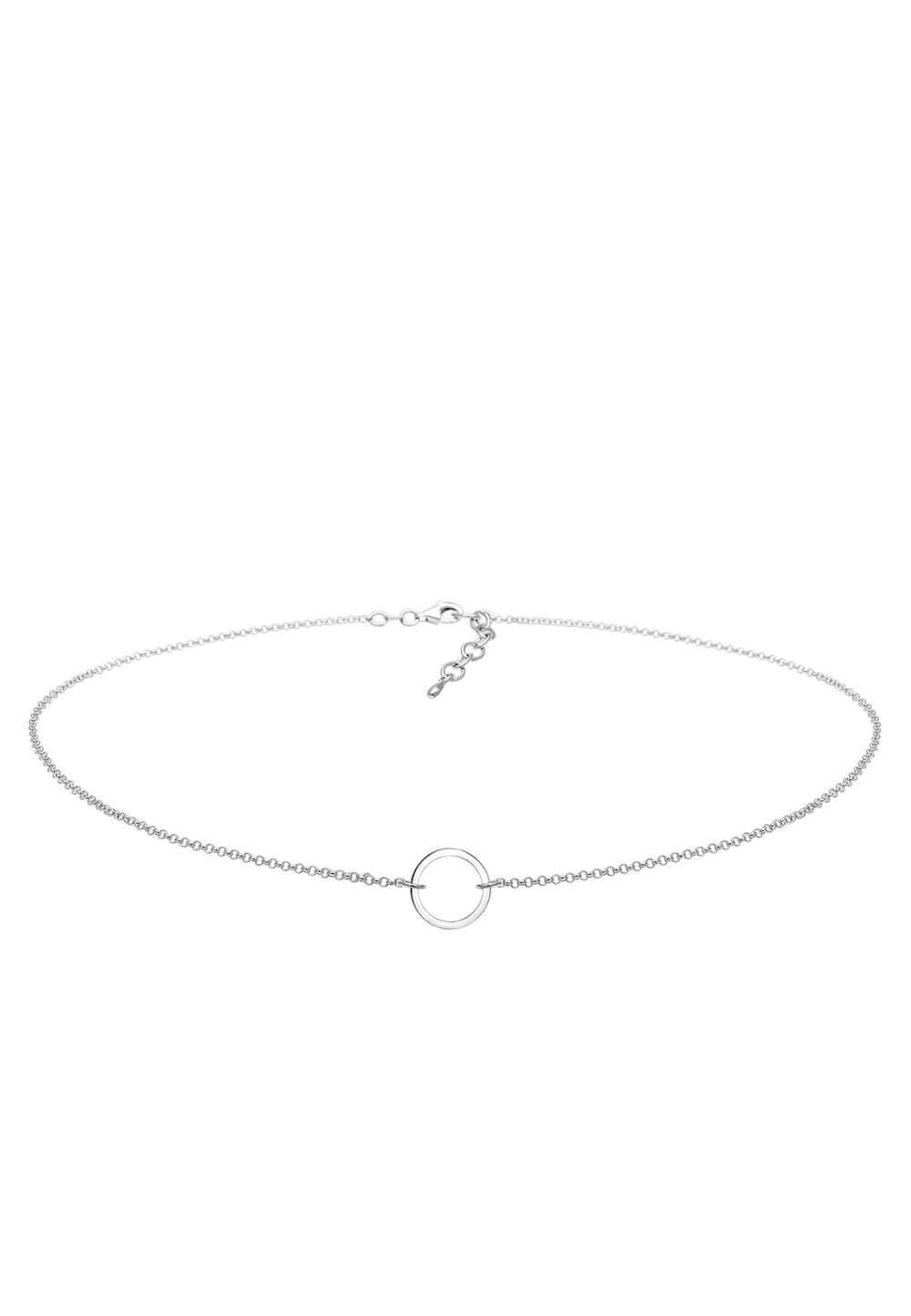 Elli Elli Halsketting Dames Choker Cirkel Trend Geo In Sterling