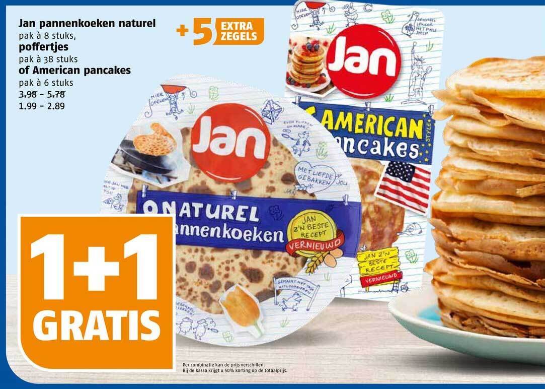 Jan Pannenkoeken Naturel Poffertjes Of American Pancakes Aanbieding Bij