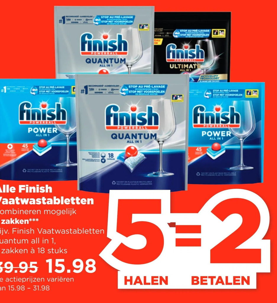 Alle Finish Vaatwastabletten Aanbieding Bij PLUS