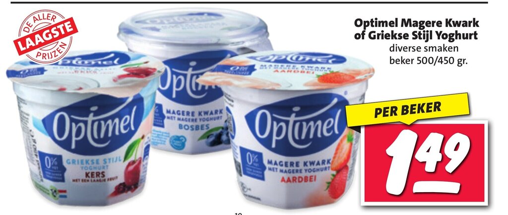 Optimel Magere Kwark Of Griekse Stijl Yoghurt Aanbieding Bij Nettorama