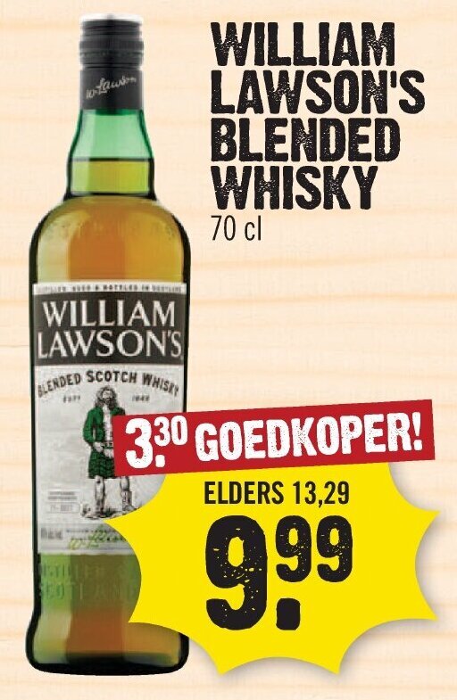 William Lawson S Blended Whisky Cl Aanbieding Bij Dirk