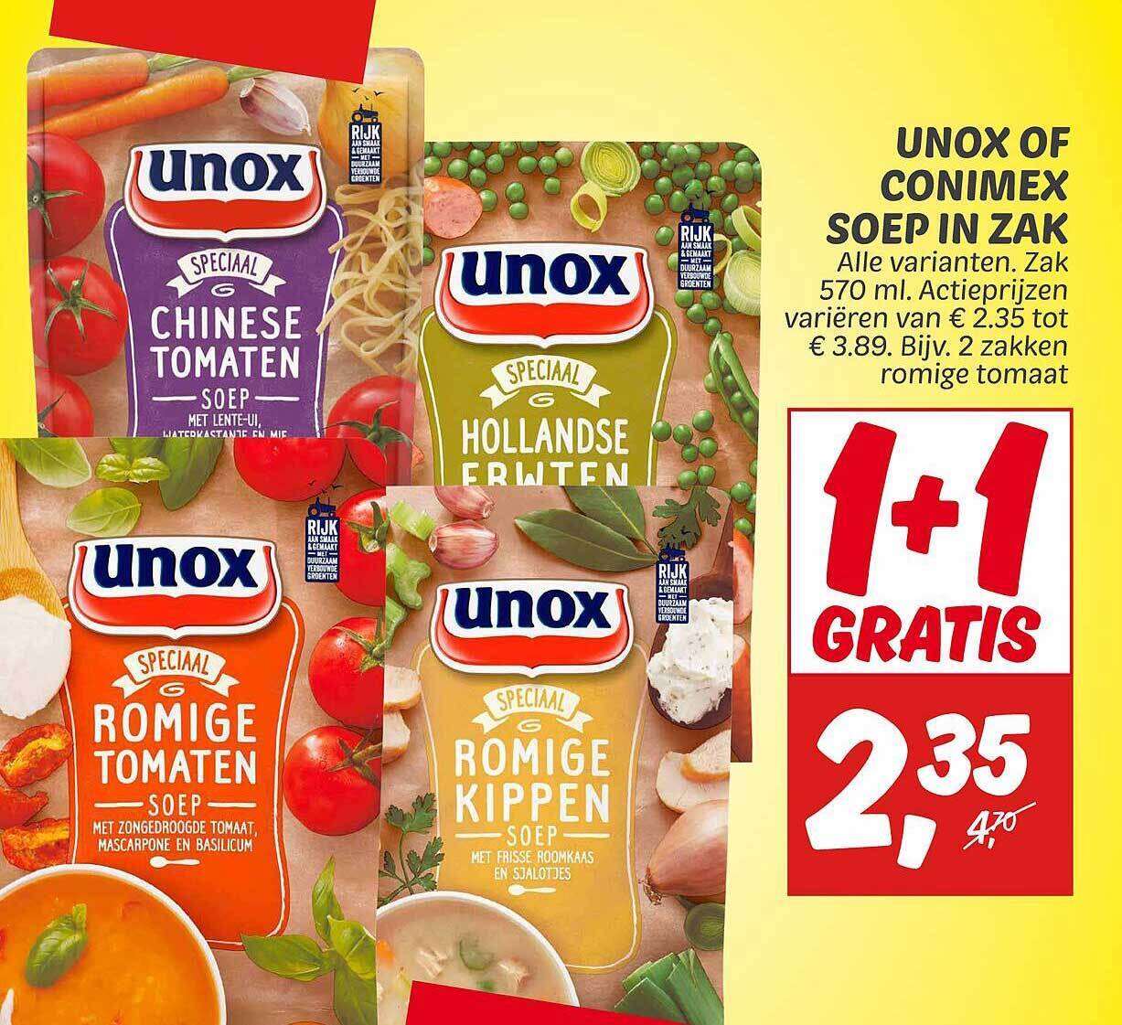 Unox Of Conimex Soep In Zak Aanbieding Bij Dekamarkt