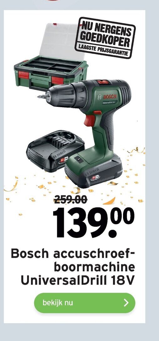 Bosch Accuschroef Boormachine Universaldrill V Aanbieding Bij Gamma