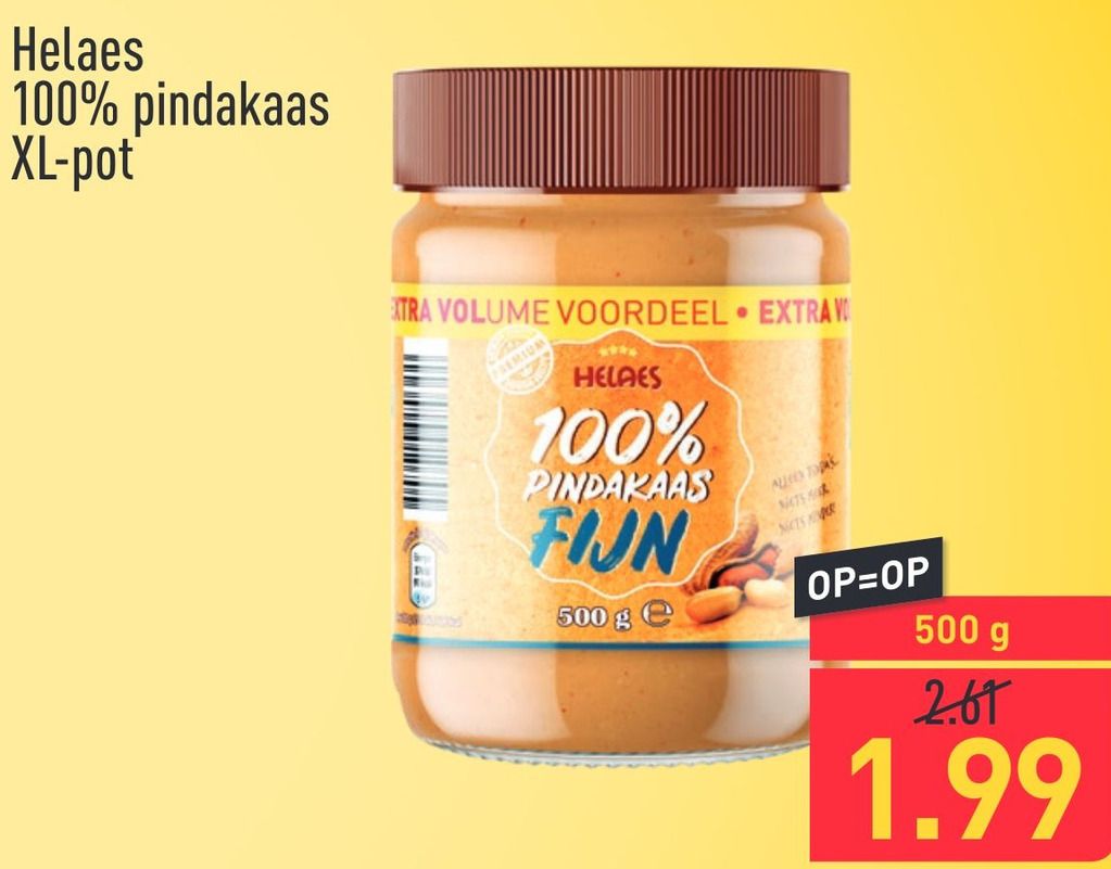 Helaes Pindakaas Xl Pot G Aanbieding Bij Aldi