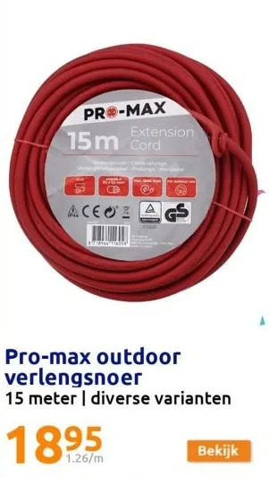 Pro Max Outdoor Verlengsnoer Aanbieding Bij Action