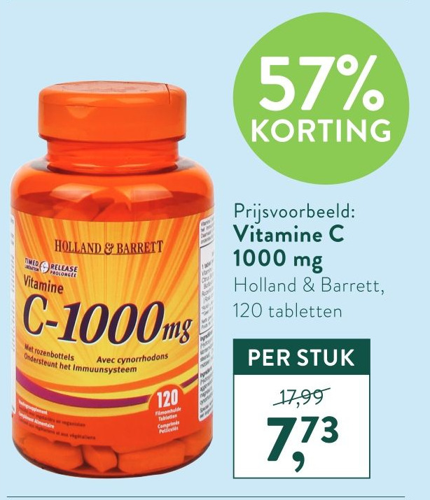 Vitamine C 1000 Mg Aanbieding Bij Holland Barrett