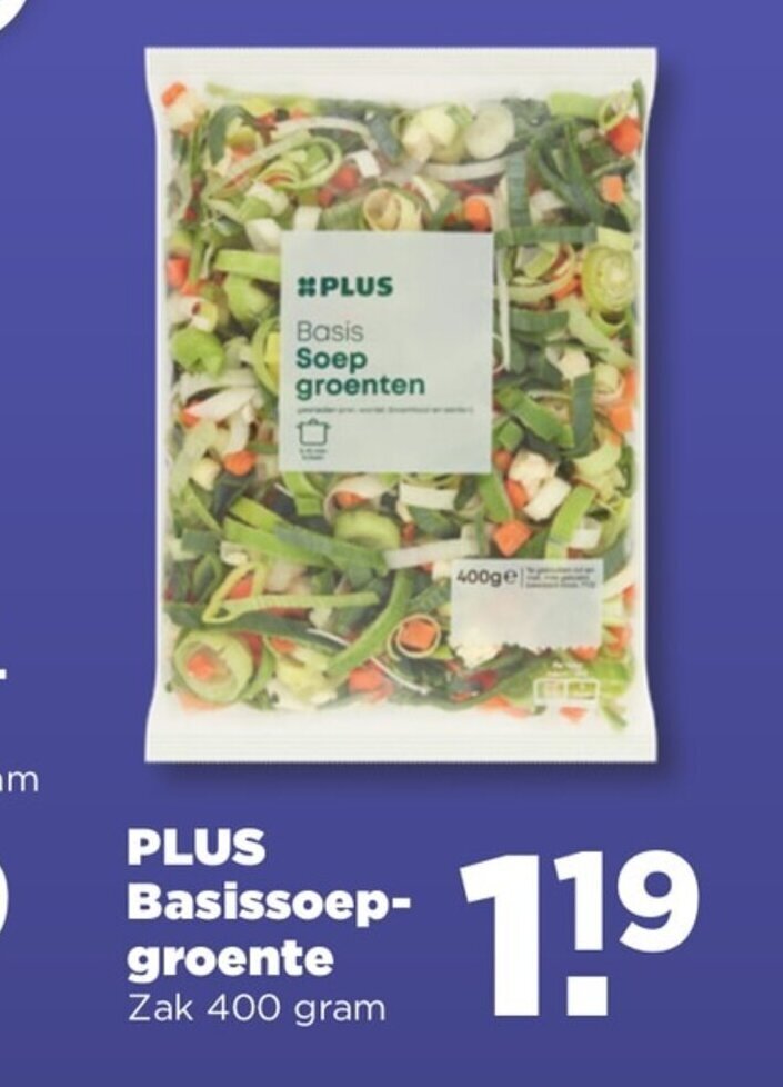 Basissoep Groente 400 Gram Aanbieding Bij PLUS