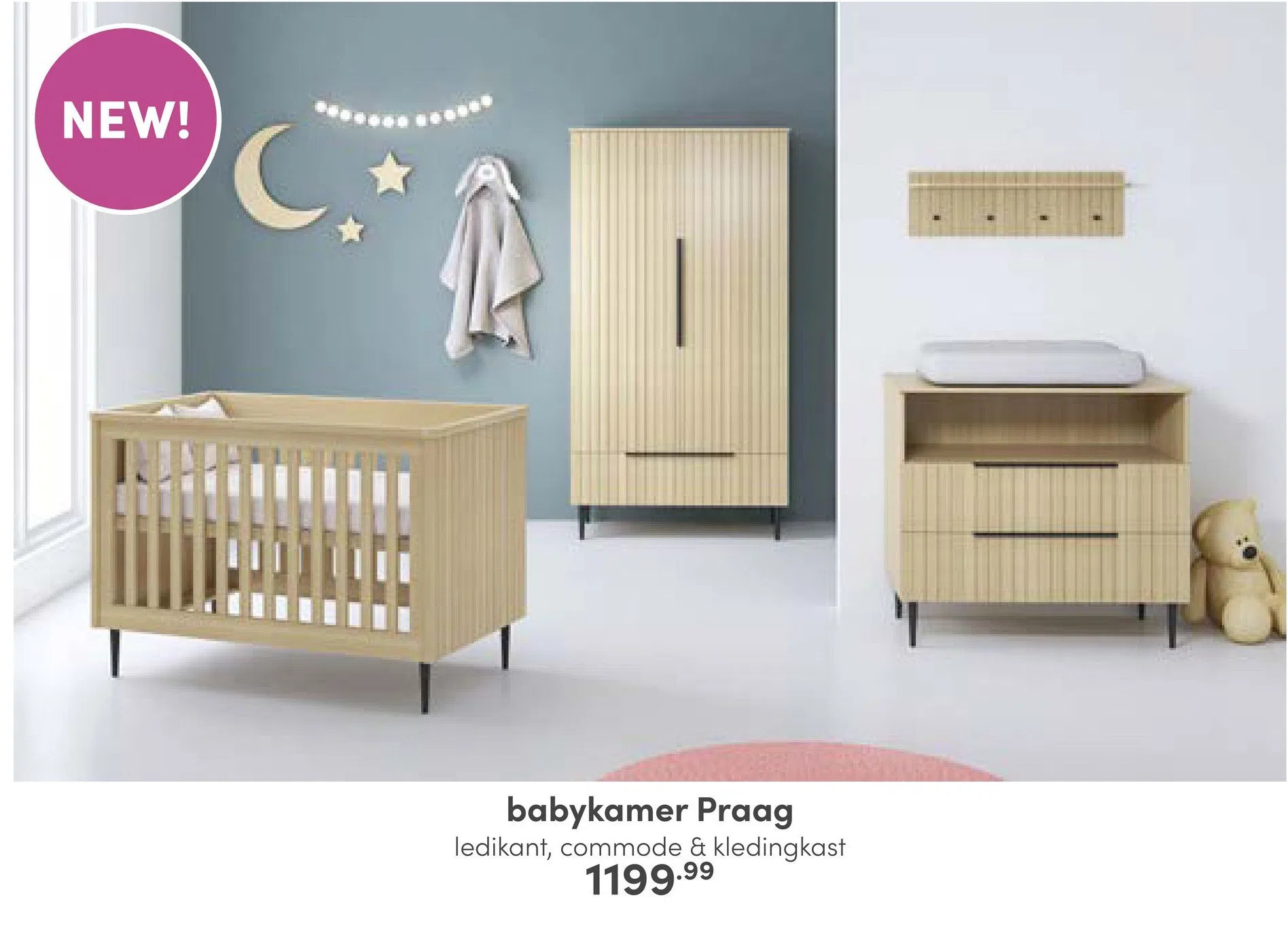 Babykamer Praag Ledikant Commode Kledingkast Aanbieding Bij Baby