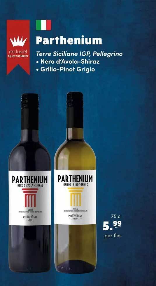 Parthenium Nero D Avola Shiraz Of Grillo Pinot Grigio Aanbieding Bij Uw