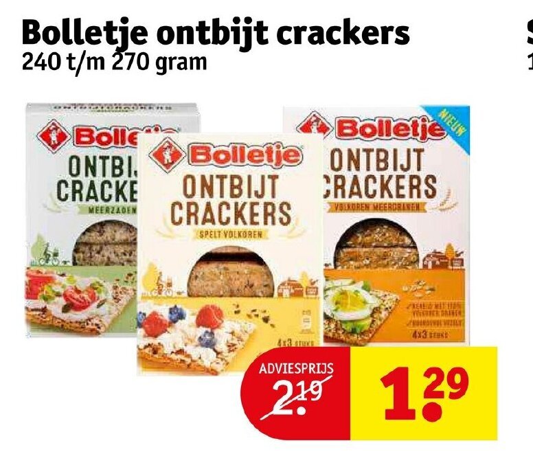 Bolletje Ontbijt Crackers 240 T M 270 Gram Aanbieding Bij Kruidvat